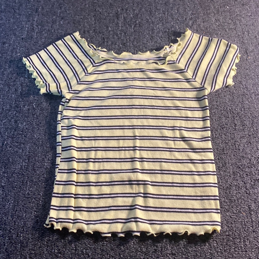 yellow and black striped shirt